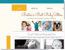 Tablet Screenshot of bostonsbestbabysitters.com